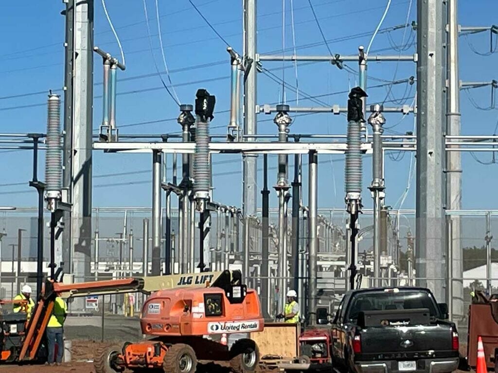 Substation under construction