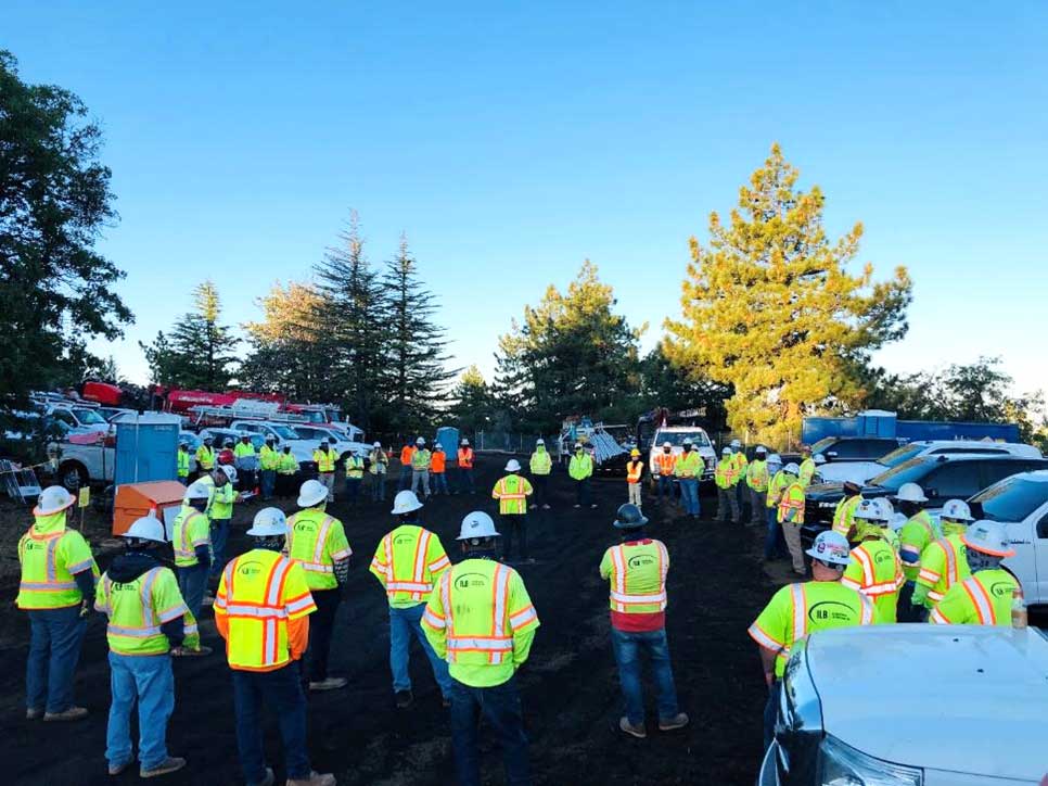 employees in a safety meeting